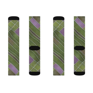 Purple Abstract Pattern Socks - Vibrant Comfort Style - Dipaliz