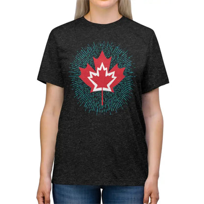 Celebrate Canada Day in Style with the Maple Leaf Tee! - Black Heather / s T-shirt