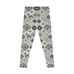 Geometric Stretchy Leggings - Bold Monochrome Activewear - Dipaliz