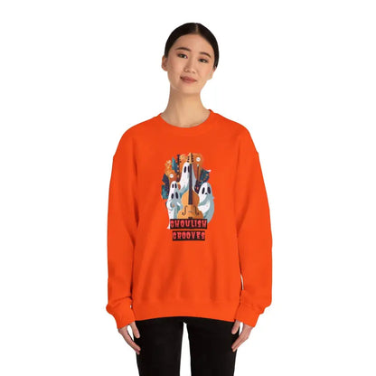 Ghoulish Grooves: Ghosts Playing Guitar Sweatshirt