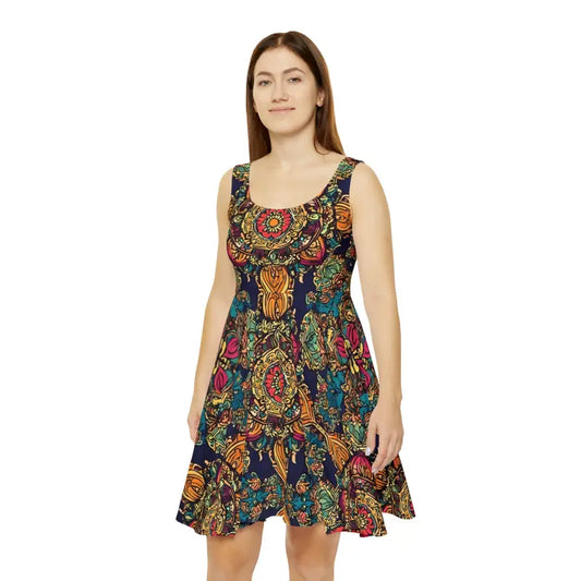 Twirl in Style: Indian-inspired Skater Dress Delight - s All Over Prints