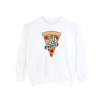 Rock Pizza Fridays in Style with our Garment-dyed Sweatshirt