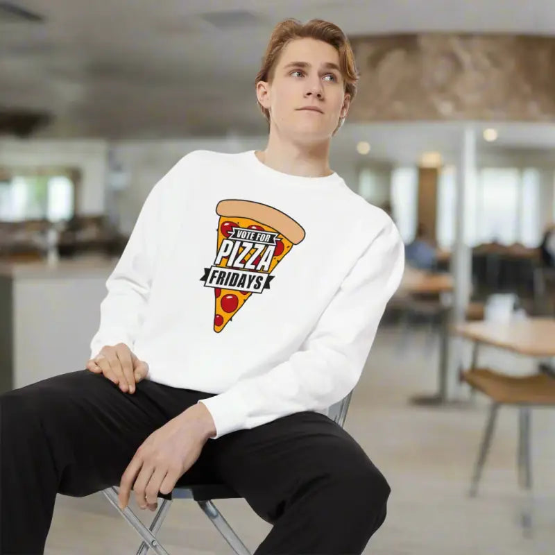 Rock Pizza Fridays in Style with our Garment-dyed Sweatshirt