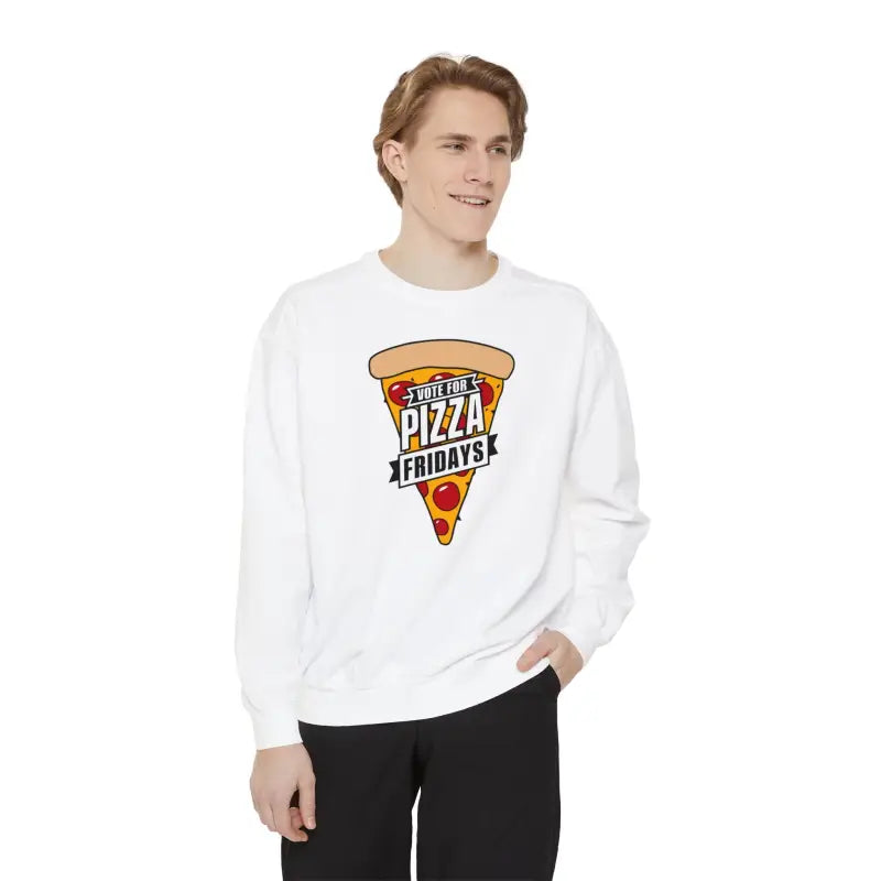 Rock Pizza Fridays in Style with our Garment-dyed Sweatshirt