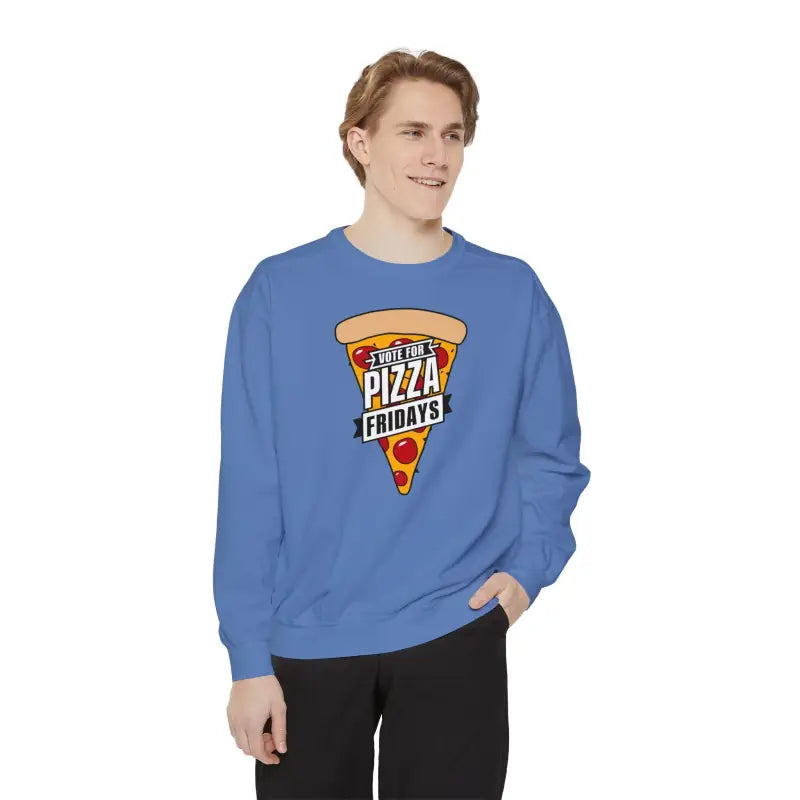 Rock Pizza Fridays in Style with our Garment-dyed Sweatshirt