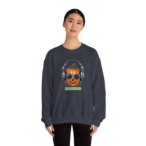 Pumpkin Beats Jack o Lantern Headphone Sweatshirt - Dipaliz - Sweatshirts