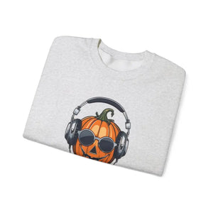Pumpkin Beats Jack o Lantern Headphone Sweatshirt - Dipaliz - Sweatshirts