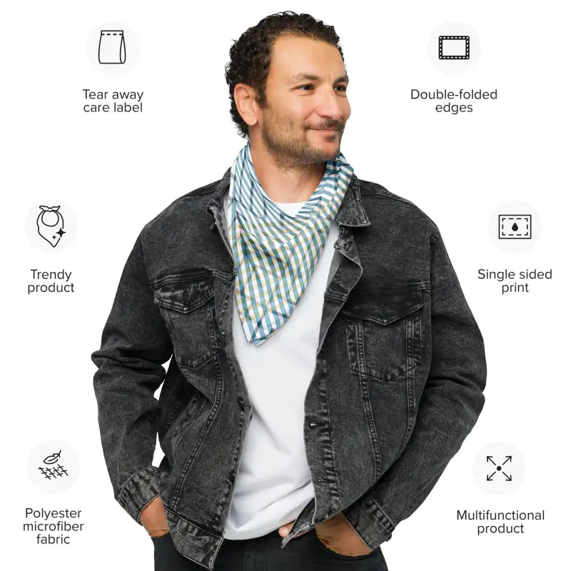 Rock a Recycled Print Bandana: Soft Upf50 + Accessory - Bandana and Scarves