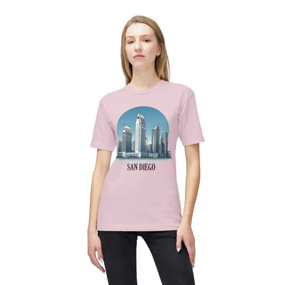 Sizzle in San Diego: Cozy Skyline Tee Fashion Trends 2024 - Pink / s T-shirt