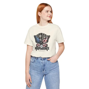 T-shirt - Snug Fit Patriotic Tee - Unisex Jersey Comfort Style - Dipaliz Natural / s