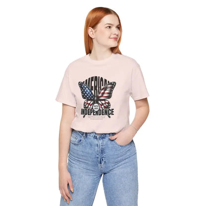 Unleash your Spirit with the Unisex Snug Fit Patriotic Tee - Soft Pink / s T-shirt