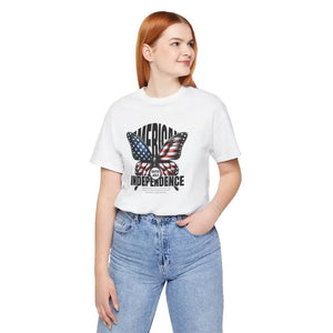 T-shirt - Snug Fit Patriotic Tee - Unisex Jersey Comfort Style - Dipaliz White / s