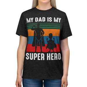Unisex Triblend Tee Super Hero Dad T-shirt Comfort Style - Dipaliz - T-shirts