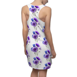 Purple Poppy Flowers Racerback Dress - Bold Street Style - Dipaliz - Dresses