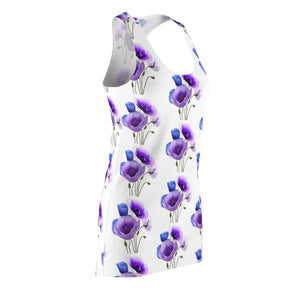 Purple Poppy Flowers Racerback Dress - Bold Street Style - Dipaliz - Dresses