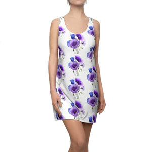 Purple Poppy Flowers Racerback Dress - Bold Street Style - Dipaliz - Xs - Dresses