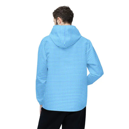 Unisex Blue Checks Windbreaker: Style Game Changer! - Jackets