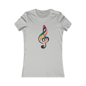Women’s Favorite Tee Music Note All-over Print Comfort Top - Dipaliz - s / Athletic Heather - T-shirts