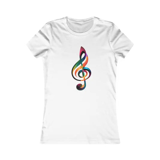 Comfy Women’s Favorite Music Note Tee - your New Go-to! - s / White T-shirt