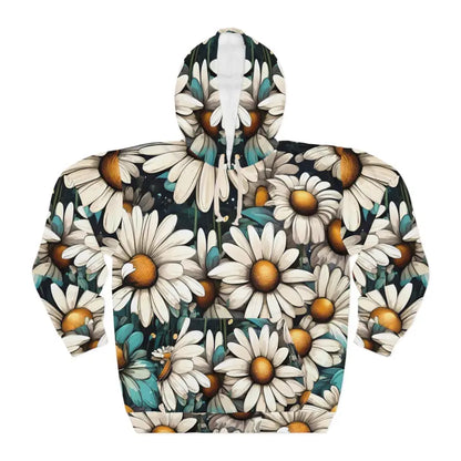 Unleash Style with Flower Power Unisex Pullover Hoodie - All Over Prints