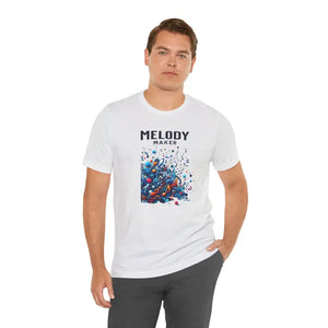 Colorful Music Notes Tee - Rock Style Statement - Dipaliz - Ash / s - T-shirts