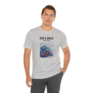 Colorful Music Notes Tee - Rock Style Statement - Dipaliz - Silver / s - T-shirts