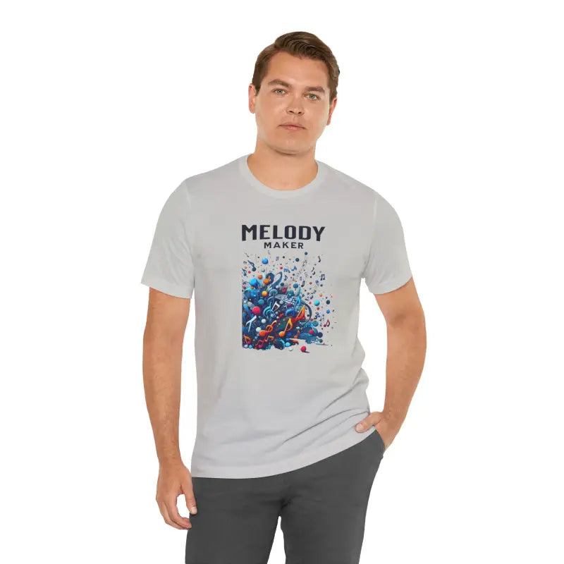 Colorful Music Notes - Bold Rockstar Vibe | Dipaliz - Silver / s - T-shirts