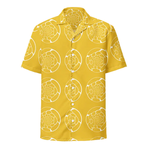 Abstract Yellow Unisex Button Shirt Bold Summer Style - Dipaliz - Shirts
