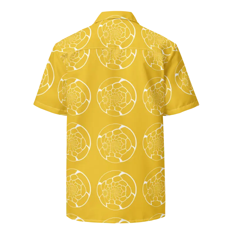 Turn Heads in our Abstract Yellow Unisex Button Shirt this Summer