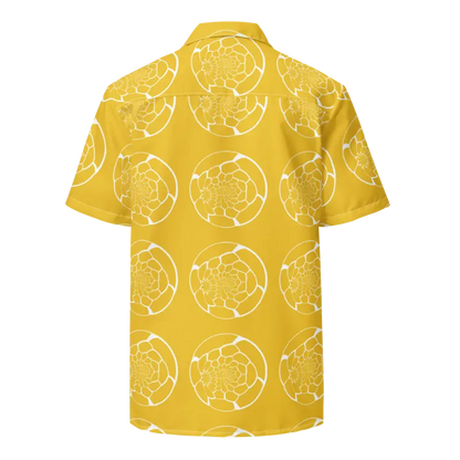 Turn Heads in our Abstract Yellow Unisex Button Shirt this Summer