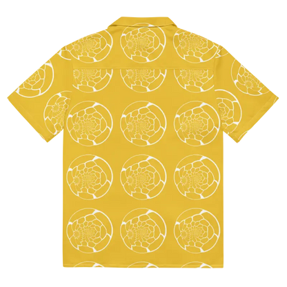 Turn Heads in our Abstract Yellow Unisex Button Shirt this Summer