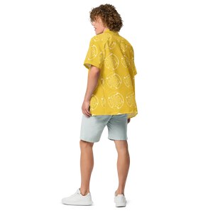 Abstract Yellow Unisex Button Shirt Bold Summer Style - Dipaliz - Shirts