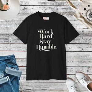 Work Hard Stay Humble T-shirt Women’s Motivational Tee - Dipaliz - Black / s - T-shirts