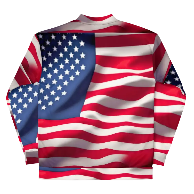 Your Cool with the American Flag Unisex Bomber Jacket - Clothing