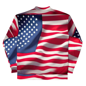 Unisex Bomber Jacket American Flag Patriotic Style - Dipaliz - Jackets