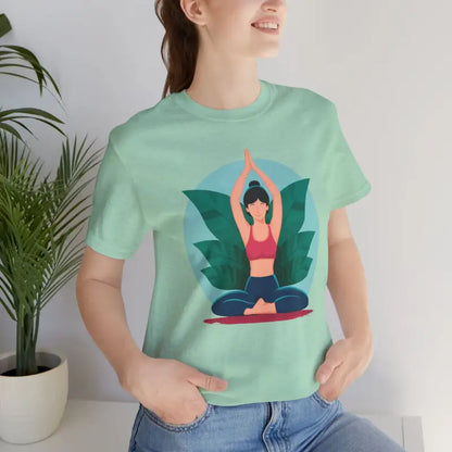 Rock your Yoga Flow in a Unisex Jersey Short Sleeve Tee - Heather Mint / s T-shirt