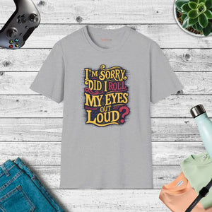 Rollinmy Eyes Funny Unisex Heather Tee - Sassy Comfort - Dipaliz - Sport Grey / s - T-shirts
