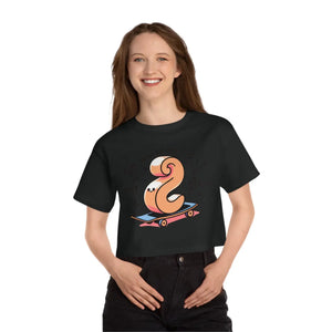 Cute Cropped T-shirt - Skateboard Graphic Casual - Dipaliz - T-shirts