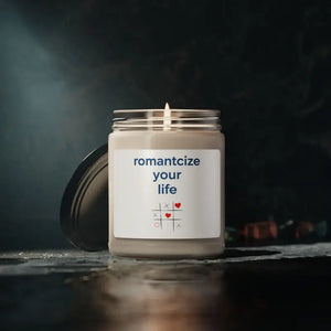 Natural Soy Wax Candle - Minimal Typography White Jar - Dipaliz - Candles