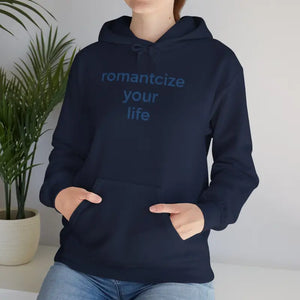 Winter Typography Hoodie - Oversized Blue Slogan White - Dipaliz - Hoodies