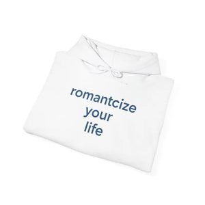 Winter Typography Hoodie - Oversized Blue Slogan White - Dipaliz - Hoodies