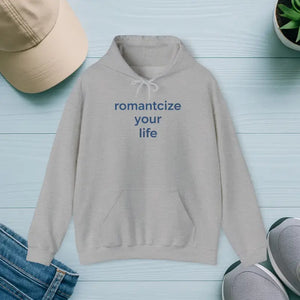 Winter Typography Hoodie - Oversized Blue Slogan White - Dipaliz - s / Sport Grey - Hoodies
