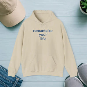 Winter Typography Hoodie - Oversized Blue Slogan White - Dipaliz - s / Sand - Hoodies