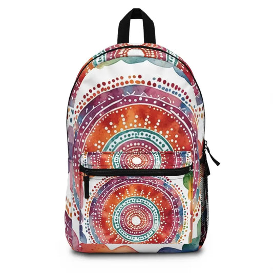 Vibrant Indian Ethnic Pattern Roomy Backpack - Style & Function - one Size Bags