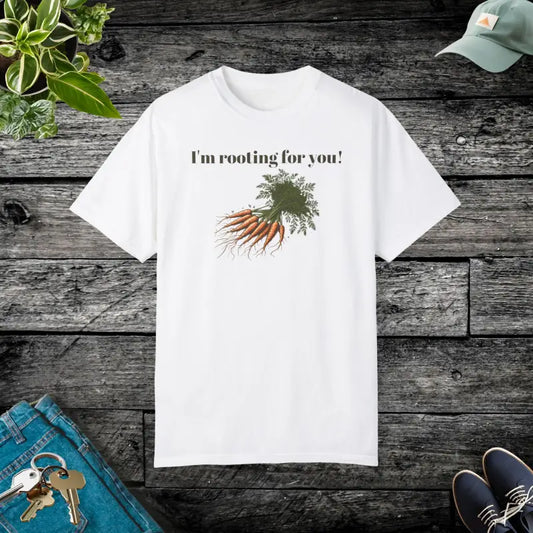 Root for Carrots in Style with Comfort Colors T-shirt - White / s T-shirt