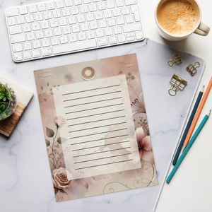 Rose Pink Notepad - Chic Note Taking Paper - Dipaliz - Notepads
