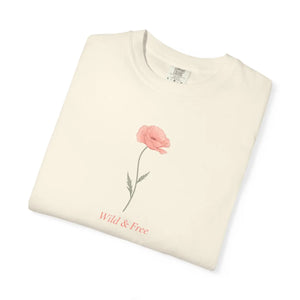 Minimal Wildflower Graphic Tee Soft Cotton - Dipaliz - T-shirts