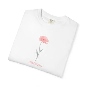 Minimal Wildflower Graphic Tee Soft Cotton - Dipaliz - T-shirts