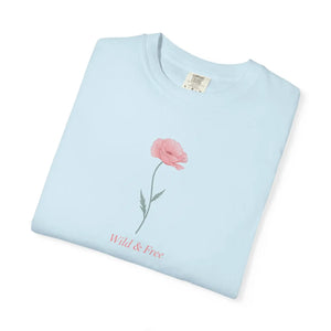 Minimal Wildflower Graphic Tee Soft Cotton - Dipaliz - T-shirts
