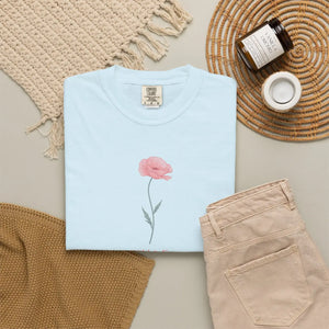 Minimal Wildflower Graphic Tee Soft Cotton - Dipaliz - T-shirts